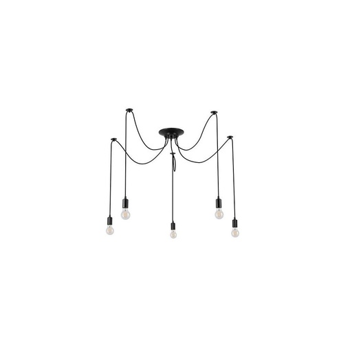 [7342-0] Edderkoppe loftslampe med E27 fatning og 1,5 meter stofledning - 230V输入