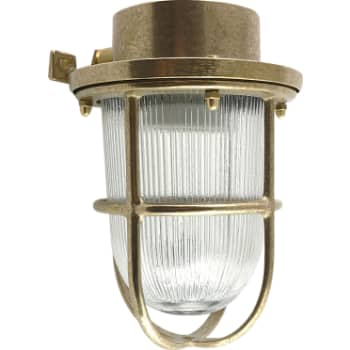 [6643001431] Andromeda 15N Staldlampe med gitter støbt messing IP64