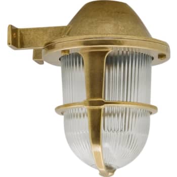[6643001745] Andromeda 615 Staldlampe med gitter støbt messing IP64
