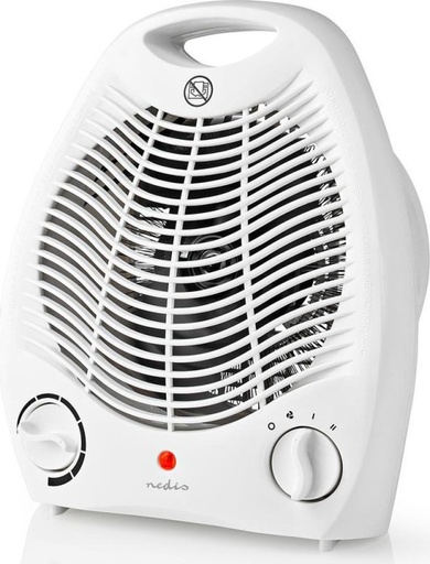 [H23090] Termostatstyret el-varmeblæser/ventilator - 2000W, Hvid
