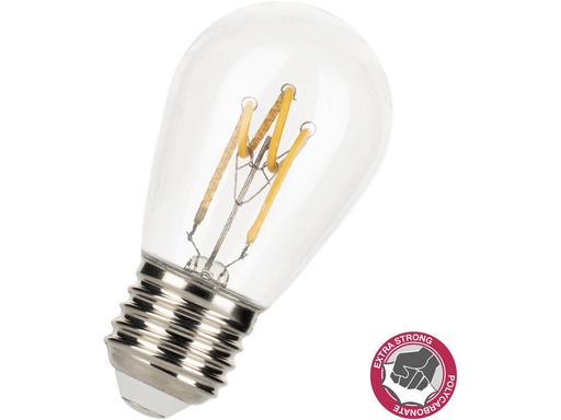 [H65274] ST45 LED Filament Safe - 2W, E27 Klar slagfast, 2700K