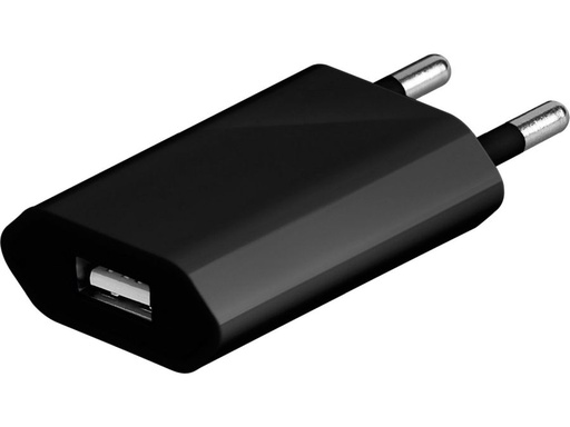 [H45226] Netadapter - 100-240V til 5Vdc / 1A USB hun, Slim, Sort