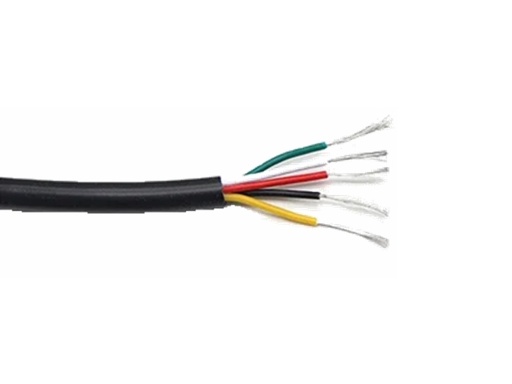 [H30783] Multikabel - 5x0,05mm² trådet, Ø2,8mm, Sort (metervare)