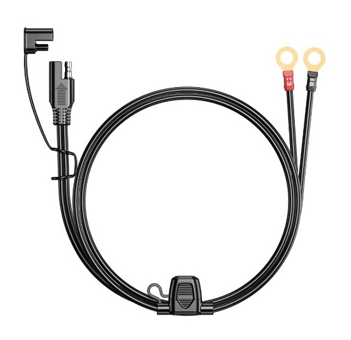 [H60349] Ledning fra batteri til SAE stik - 10A med sikring (1,8m)