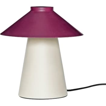 [6644000101] Hübsch chipper bordlampe sand/burgundy