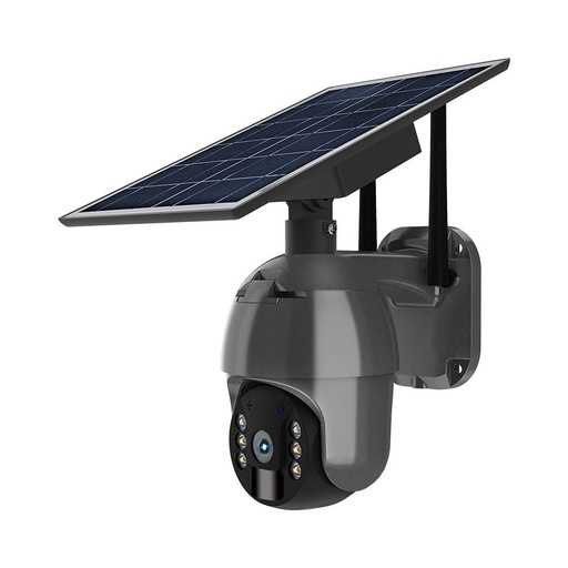 [25913-0] Trådløs HD Smart Solar Energi PTZ Kamera med Sensor i Sort til Hjemmet