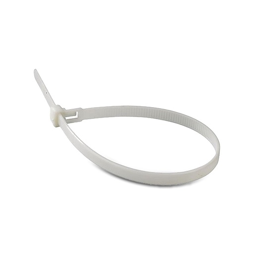 [27104-0] Kabelbindere 2,5*200mm hvid - Brandbarhedsmateriale rating UL94-V2, 100 stk/pakke