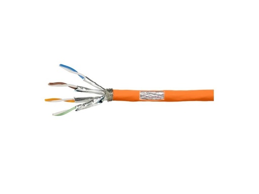 [H57610] CAT7 S/FTP netværkskabel, 1000MHz, massiv CU, ORANGE (100m)