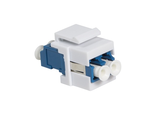[H41778] Keystone Fiber samleled - LC Duplex singlemode, Akva/hvid
