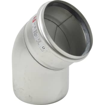 [160205160] Ø 160 mm x 45° Bøjning rustfri AISI304/EN1.4301 BLÜCHER