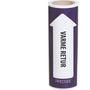 [492349218] Pipecode Rørmærke - Varme retur - 80mm x 5m