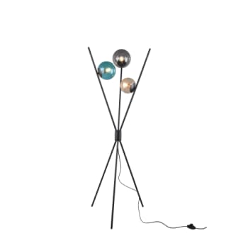 [6644101644] Lance Gulvlampe 3L E14 sort