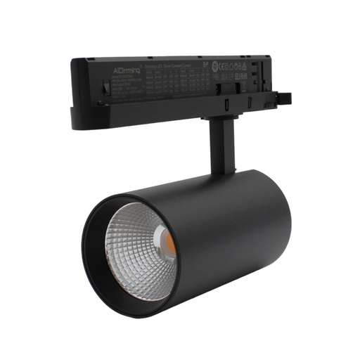[29863-19012] 29W Sort Dæmpbar Skinnespot LEDlife 140 lm/W RA 90 38° 3-faset - Effektiv belysning til ethvert rum