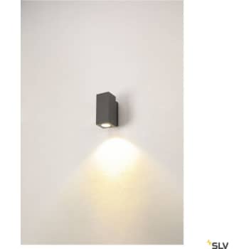 [4243911826] Enola Square S Single udendørs LED væg Antracit CCT 3000/4000K
