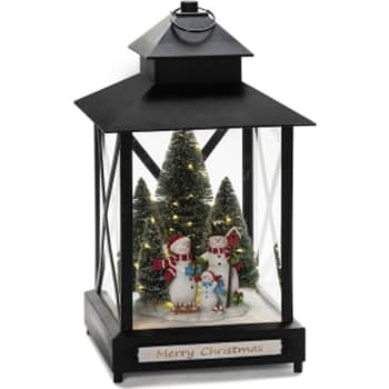 [6648703899] Stor lyslanterne, Snemænd 46 LED, Timer 8H