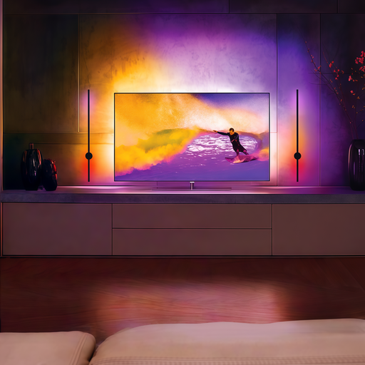 [31917-0] 80cm RGBIC justerbar væglampe med Bluetooth og USB-port - 10W, 5V input