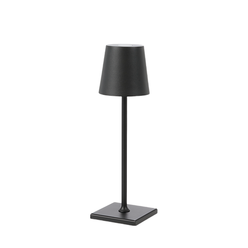 [30134-19168] Opladelig LED mini bordlampe - Sort, touch dæmpbar, IP54, 2W, 200lm, RA80, IP54