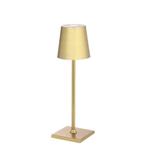 [30137-19170] Opladelig LED mini bordlampe i Guld med touch dæmpning og IP54 beskyttelse