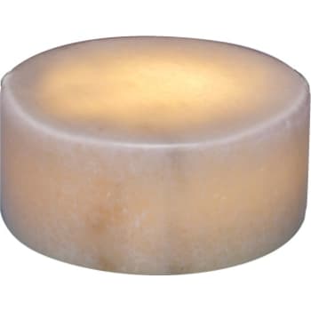 [6648000408] Marble lille hvid ægte marmor bordlys Ø80x40 mm ex.batteri