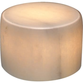 [6648000411] Marble stor hvid ægte marmor bordlys Ø80x60 mm ex.batteri