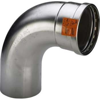 [035701089] 88,9 mm Sanpress Inox bøjning 90°