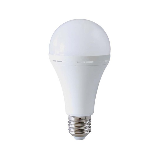 [26160-17915] Nødplastlampe med batteri og 3 timers nødbelysning - 12W E27, 4000K