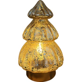 [6648002671] Glas Juletræ - Golden, Varm hvid led lys, med timer, IP20