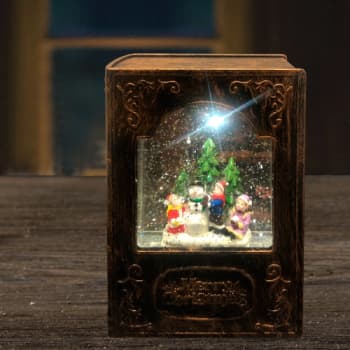 [6248004778] Glitter Bog måler 22x14x7 cm 3xAA batterier. Med timer.