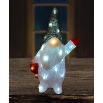 [6248004668] Dekorativ Akryl Julenisse med 40 hvide led, IP 44 godkendt.