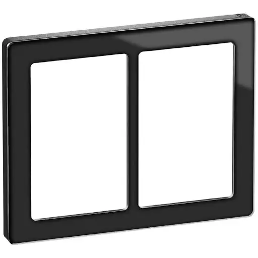[1017057304] LK Fuga ramme PURE 66 glas 2x1½m - sort