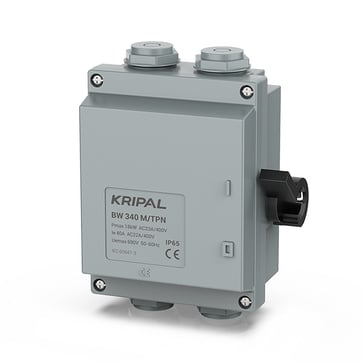 [7818409252] Kripal sidebetjent forsyningsadsk. 40A  AC23 3P+N. IP54 (IP65 med brug af korrekte forskruninger)