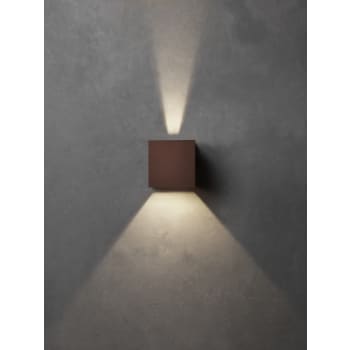 [6243700064] Toscana udendørs væglampe 2x5W 3000K dæmpbar IP65, corten