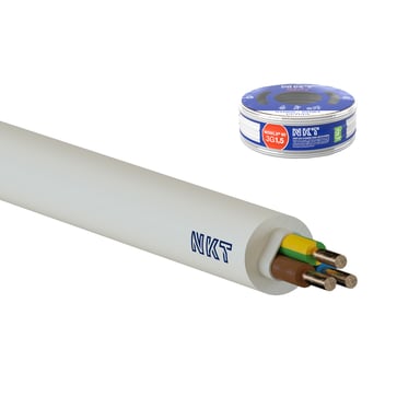 [3033800009] Installationskabel NOIKLX 90° Dca 3G1,5 Lysegrå Rg100, Kampagnepakke 3033800009