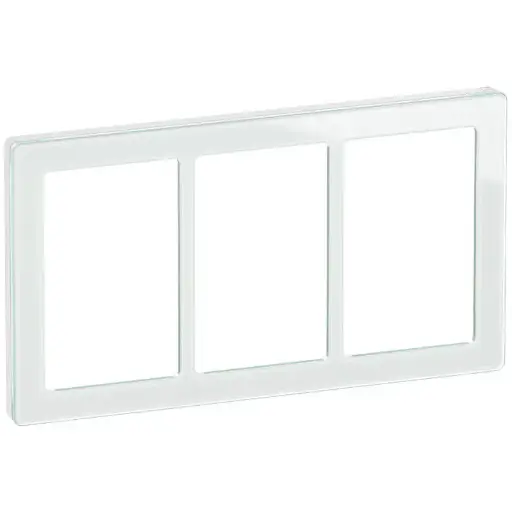 [1017057317] LK Fuga ramme PURE 66 glas 3x1½m - hvid