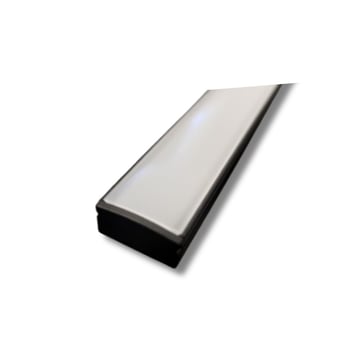 [7848991688] Alu profil 8 sort med opal cover - 2500mm påbygningsprofil