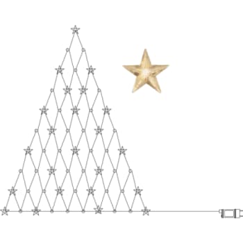 [6248004875] LED VÆGNET JULETRÆ med lysende stjerner