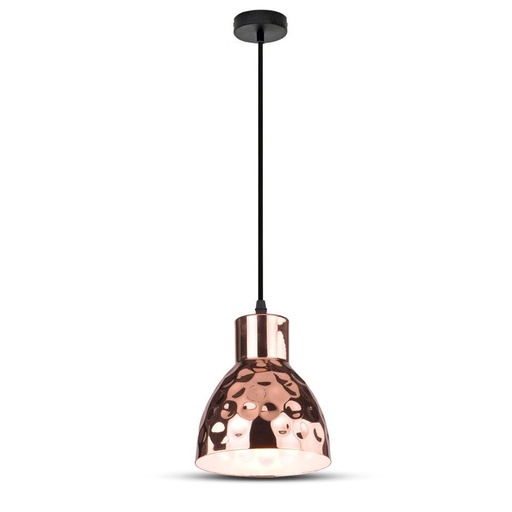 [24786-0] Kobber E27 lampefatning til smuk og stilfuld belysning i hjemmet - klassisk design med et moderne twist