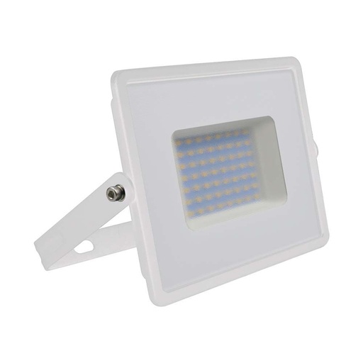 [25681-17506] 50W LED Projektør med Hvidt Hus, 6500K Lysfarve, 4300lm, RA70, IP65 Beskyttelse