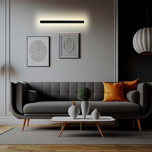 [31841-19231] 16W LED Væglys i Sort, 3000K, IP65, RA90, 2035lm - 1010*60*50mm