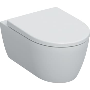 [612988310] Geberit iCon væghængt toilet Rimfree, sæde, Soft close hvid/Mat