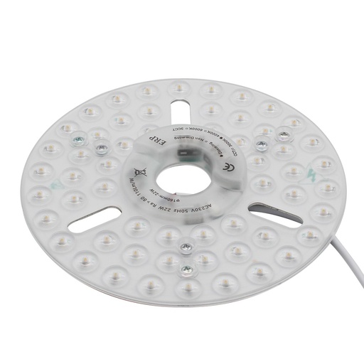 [29585-18915] 24W LED Dæmpbar Indsats med Linser, Ø16 cm, Erstat G24, Cirkelrør, Flicker Free - 230V, 2900lm, RA80 - Erstatter 100W