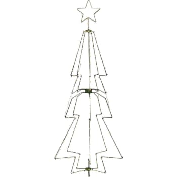 [6648703828] Konstsmide Metal-juletræ med Top-stjerne 210 cm 145 LED mørkegrøn