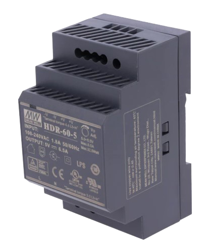 [H63844] DIN-skinne strømforsyning - 5VDC / 32,5W (6,5A)