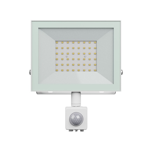 [29746-18950] Projektør med PIR sensor: Noctis Lux 4, 50W, Varm hvid, IP44, Hvid, 230V, 176x221x53mm