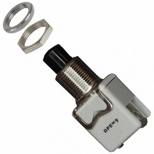 [H51918] Trykkontakt - OFF-(ON), 8A/125V (Ø12,2mm)