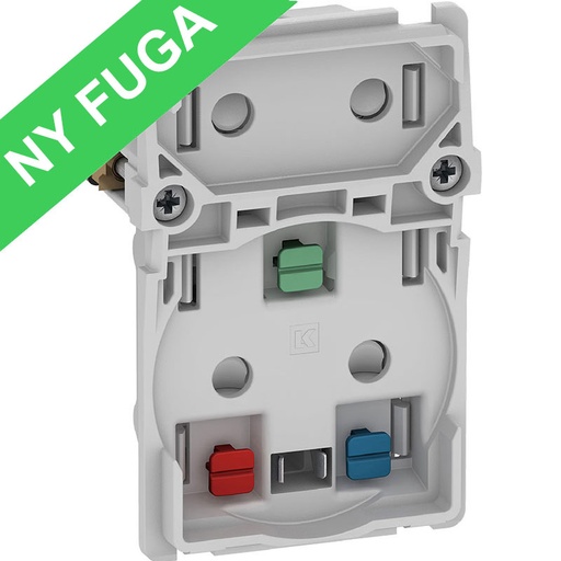 [1017058099] Fuga stikkontakt M/jord+1xEuro 1,5m uden afdækning