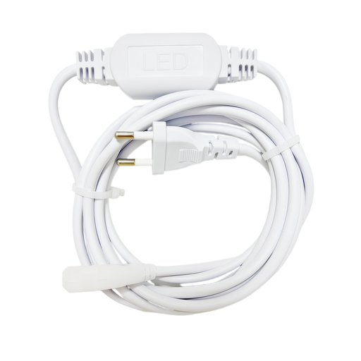 [32590-0] 3 meter LED strip Neon COB med 230V strømforsyning, inkl. 3 meter ledning og endeprop