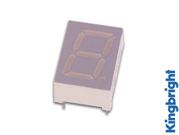 [H14237] 7-segment display - 10mm, Anode, Rød (5,6mcd)