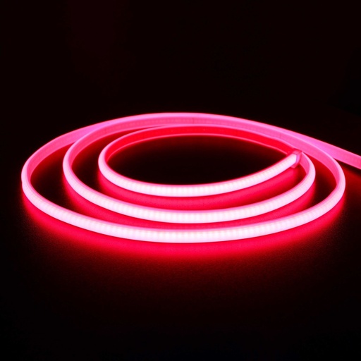 [22191-19712] 5 meter Rød Neon COB strip - 230V, IP67, 288 LED, 11,5W/m, kan klippes hver 10cm
