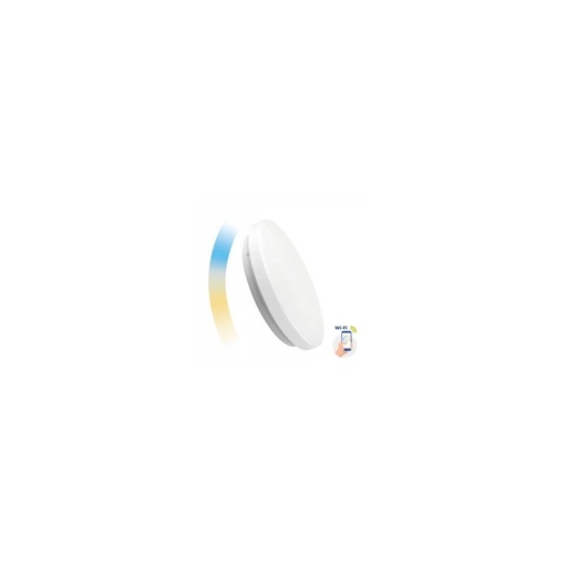 [3941-9139] 24W Smart Home rund LED loftslampe - Tuya/Smart Life, kompatibel med Google Home, Alexa og smartphones, diameter på 39cm, drift på 230V, giver en lysstyrke på 1700lm